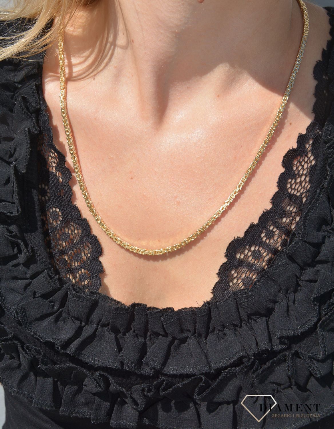 Złoty łańcuszek 585 królewski (bizantina) 1380-070 (1).jpg